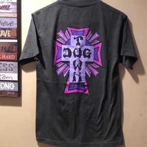 Dogtown grey skateboard tee with cross